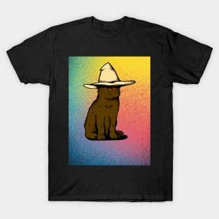 Brown Wizard Cat T-Shirt